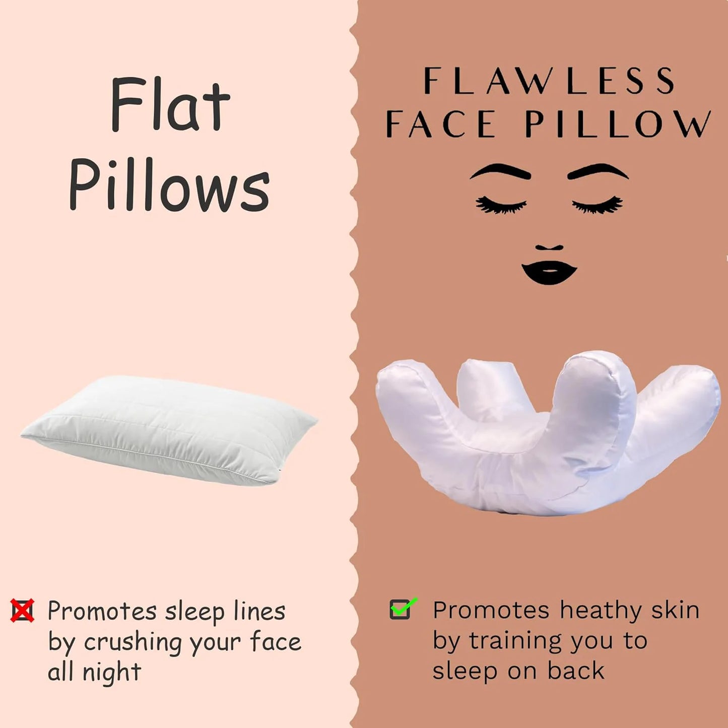 Almohada facial antiarrugas