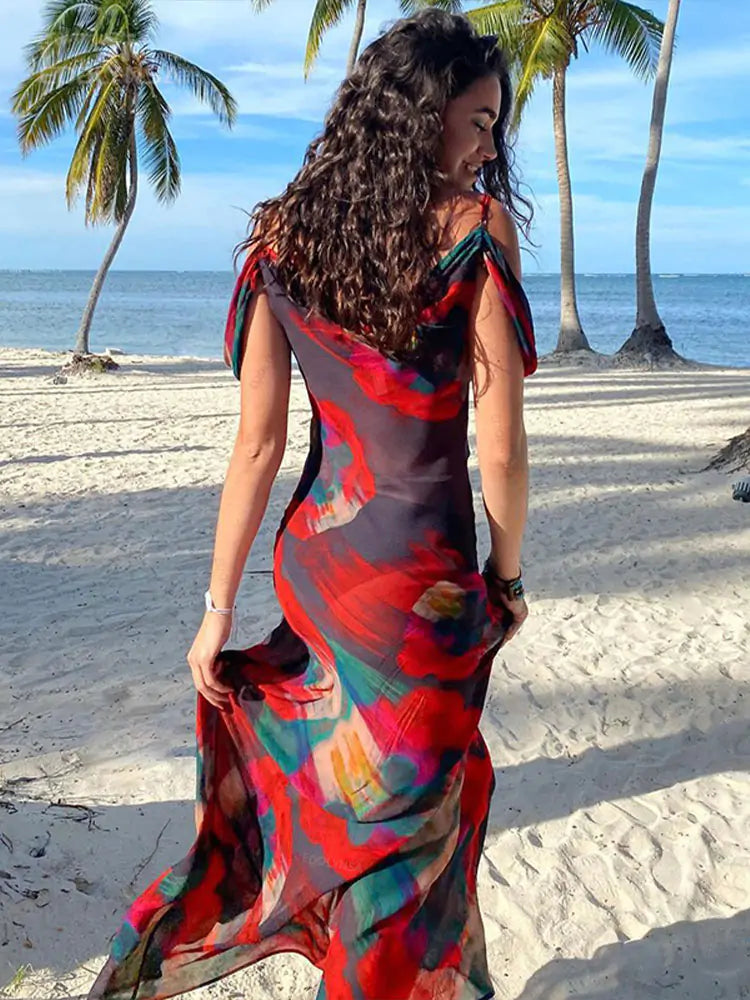 Vestido con estampado boho