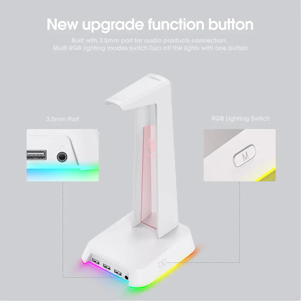 Soporte para auriculares para juegos RGB