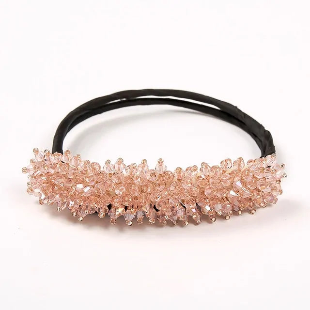 Elegant Woman Flower Donuts Twist Headband